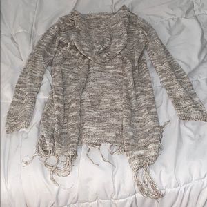 Kids Sandy Colored Hooded Cardigan